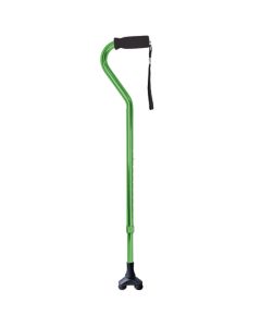 Cane  Offset  Blue Jay Green with Foam Handle